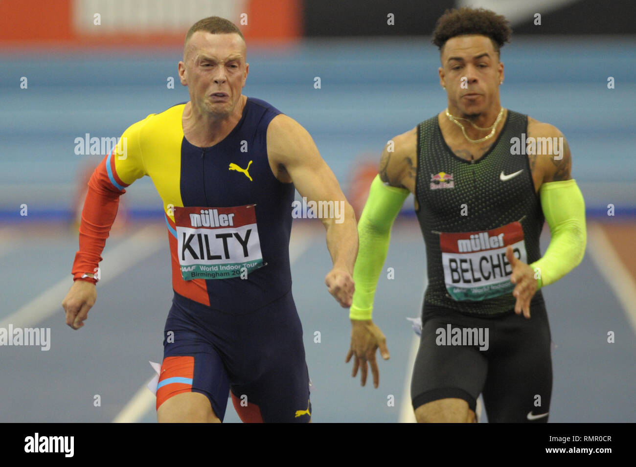 L'Arena Birmingham, Birmingham. 16, Febbraio 2019. Muller indoor grand prix. Nigel Bramley/Alamy Credito: Nigel Bramley/Alamy Live News Foto Stock