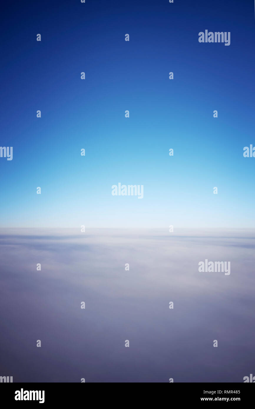 Vista aerea del cielo e delle nubi Foto Stock