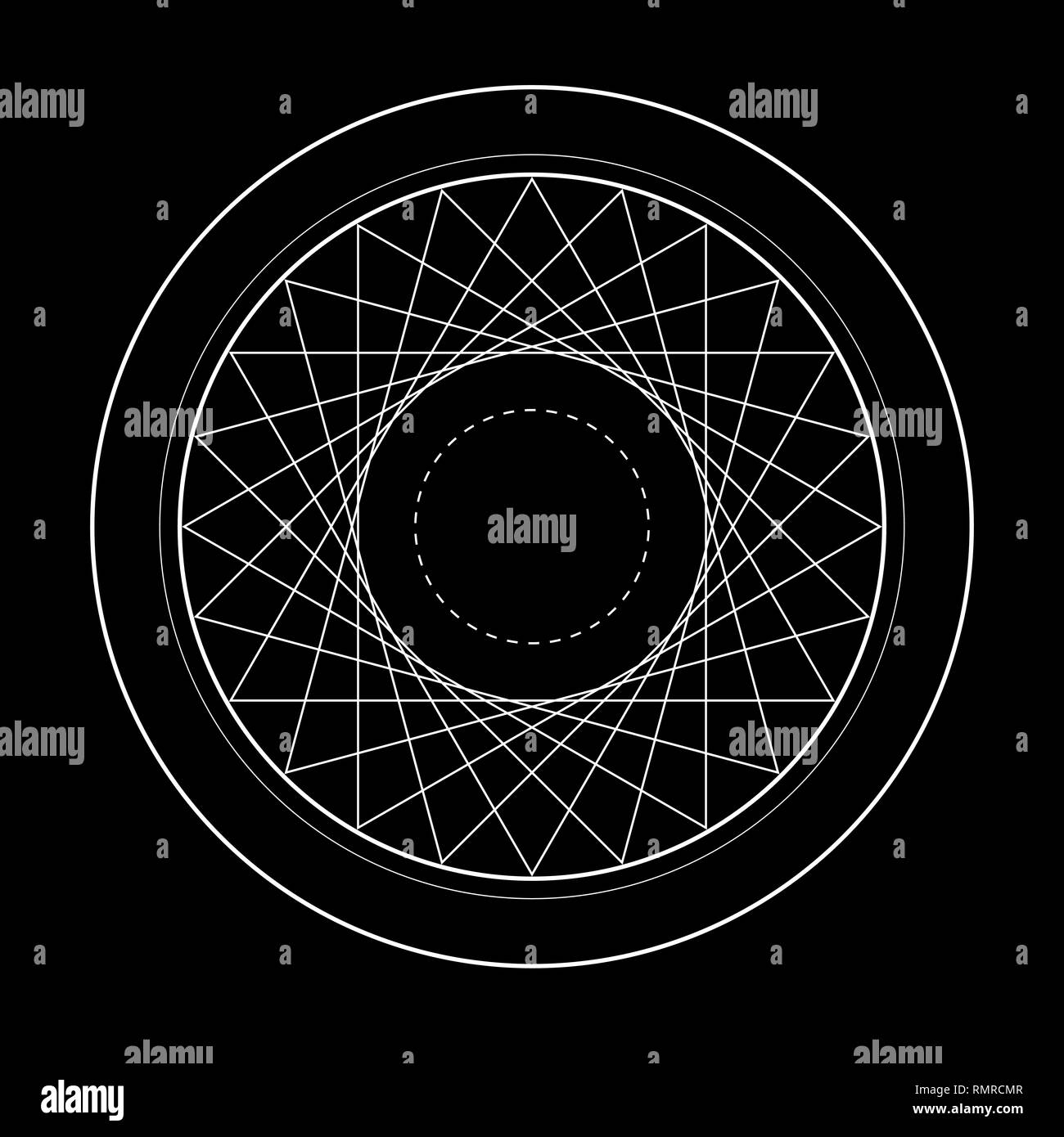 Geometria Sacra simbolo illustrazione di vettore energy star Illustrazione Vettoriale