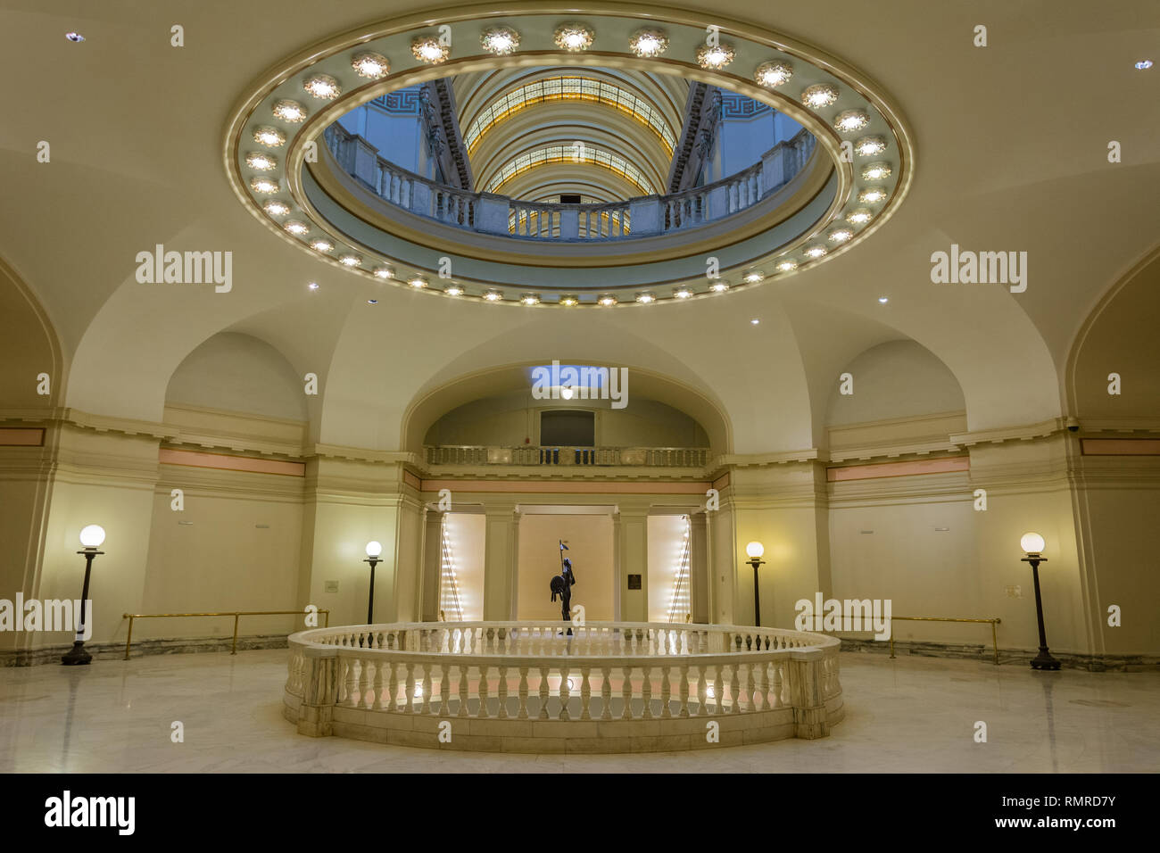 Oklahoma City, Oklahoma, Stati Uniti d'America - 18 gennaio 2017. Vista interna del Campidoglio di Oklahoma a Oklahoma City, OK. Foto Stock