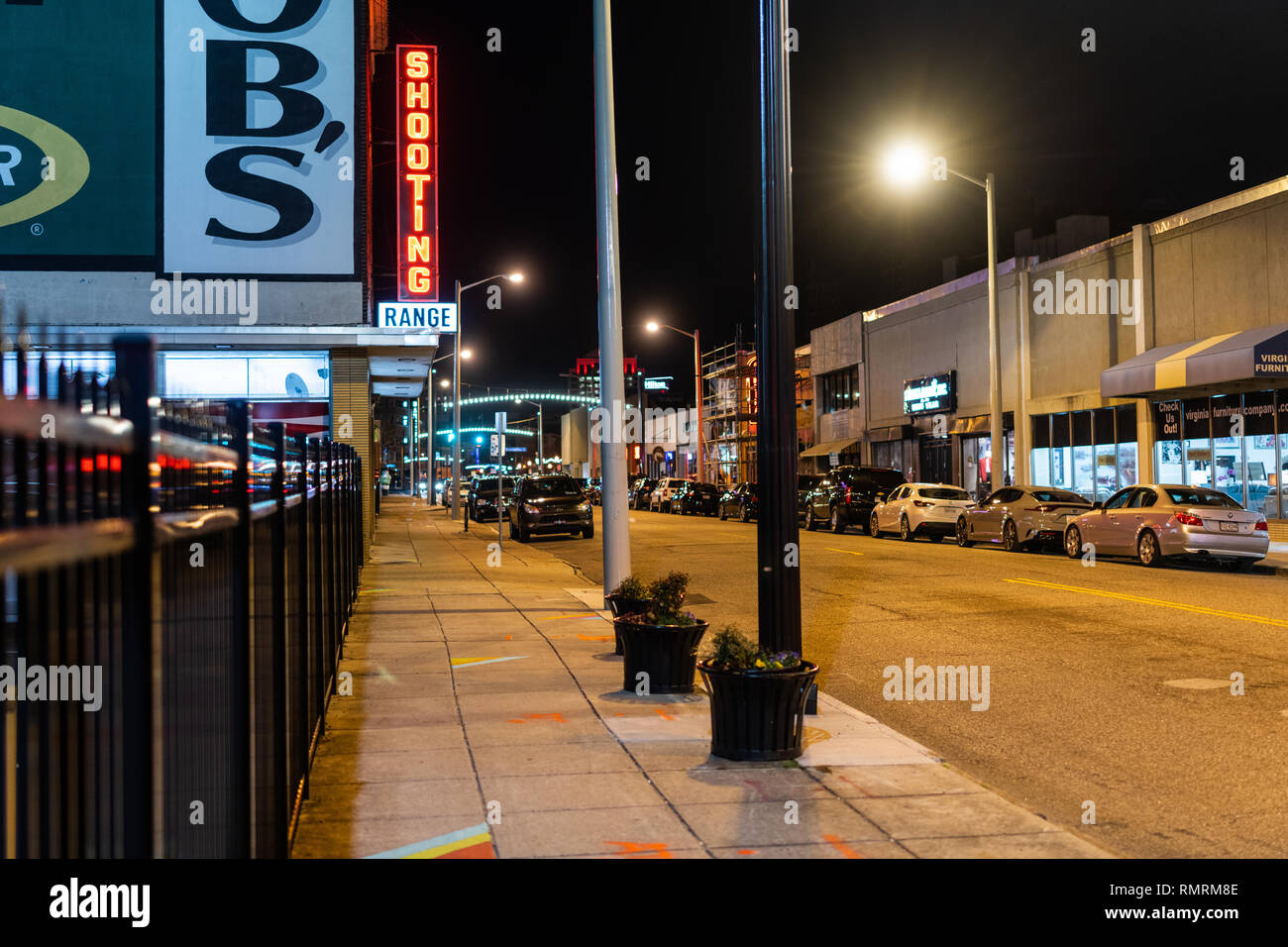 Negozio di pistola e il tiro a segno in Norfolk Virginia Foto Stock