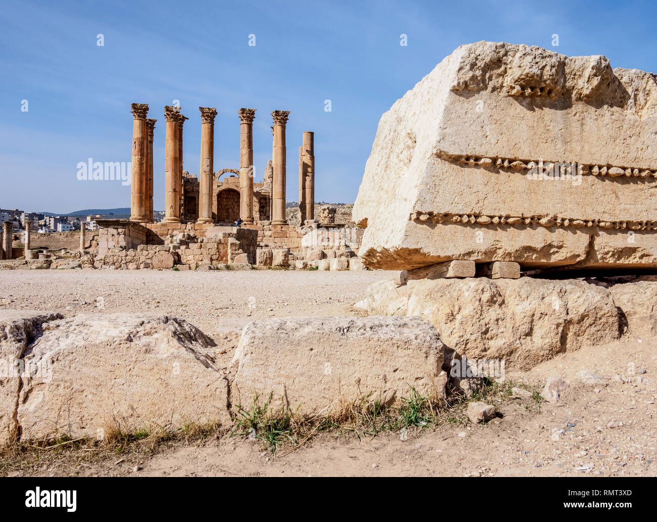 Tempio di Artemide, Jerash Jerash, Governatorato, Giordania Foto Stock