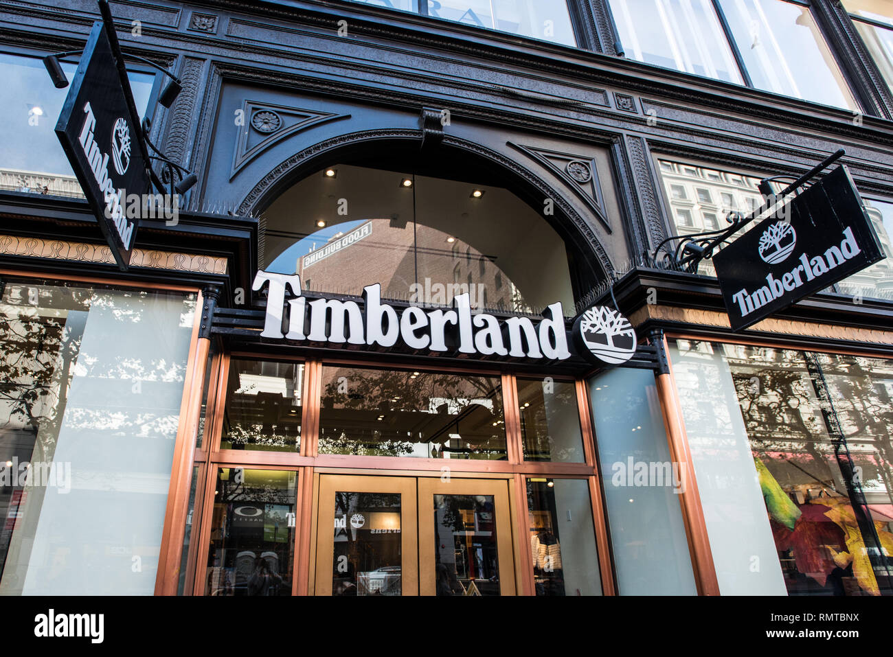 Timberland Store. San Francisco. Foto Stock