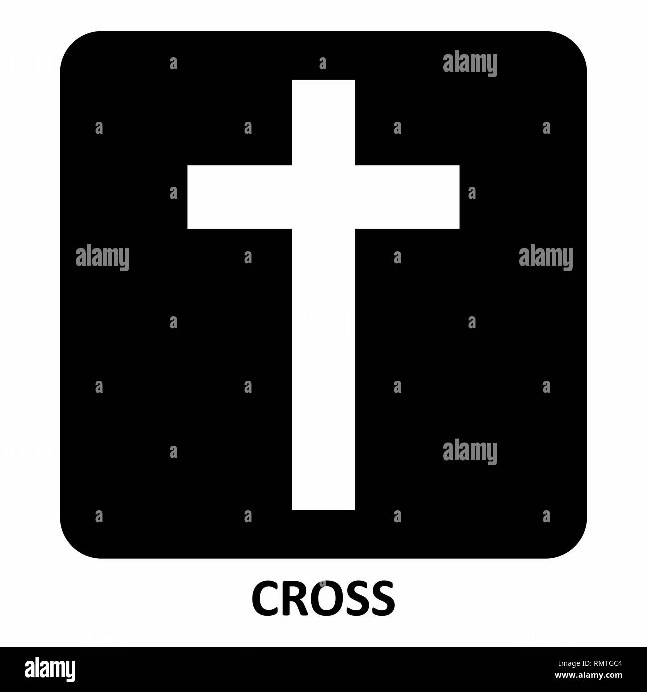 Una croce cristiana illustrazione del simbolo Illustrazione Vettoriale