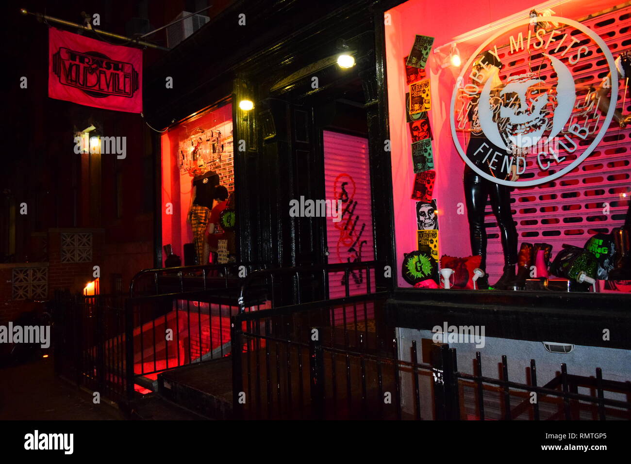 Nuovo lork città celebre punk negozio di abbigliamento Foto Stock