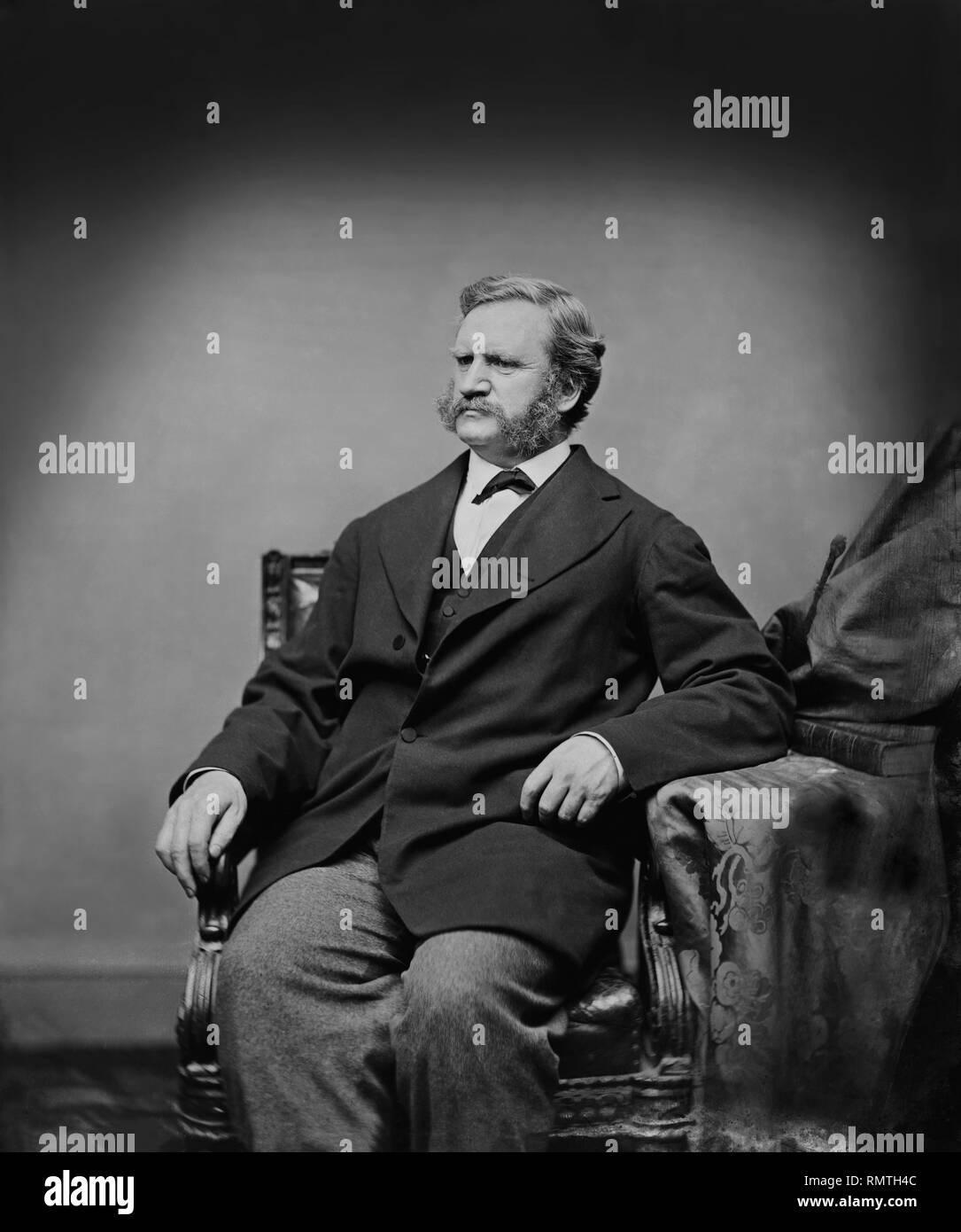 George W. Morgan (1820-93), il generale in Unione Esercito e Three-Term U.S. Membro del Congresso da Ohio, seduto ritratto, Brady-Handy Fotografia Raccolta, 1860 Foto Stock