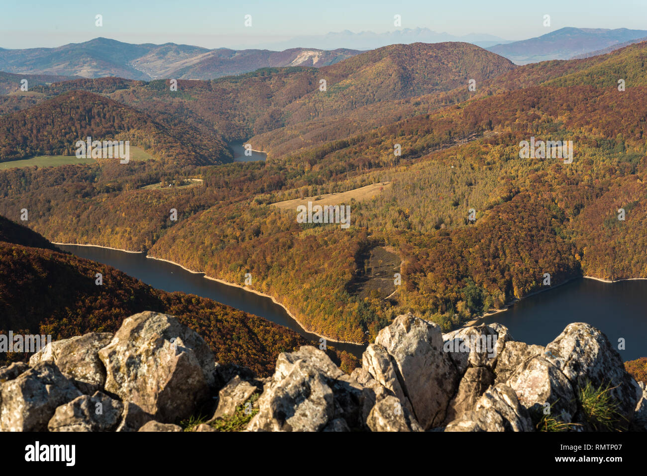 La Slovacchia orientale paesaggi in autunno Foto Stock