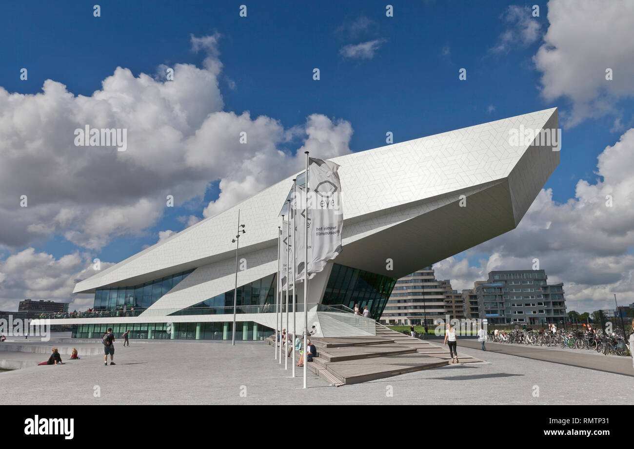 La moderna architettura dell'occhio museo del cinema di Amsterdam, Paesi Bassi Foto Stock