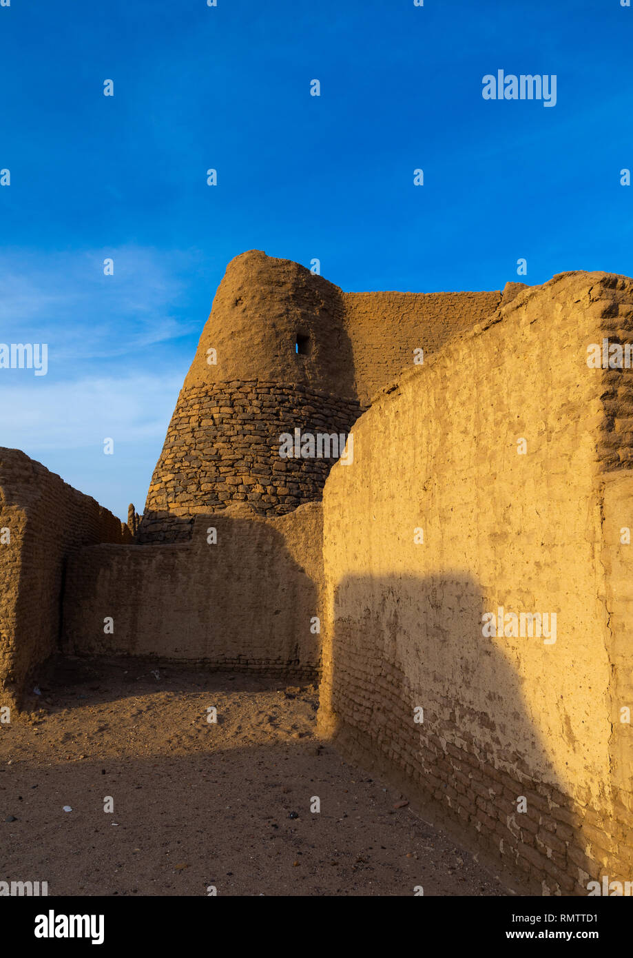 Vecchia fortezza ottomana, Stato settentrionale, Al-Khandaq, Sudan Foto Stock