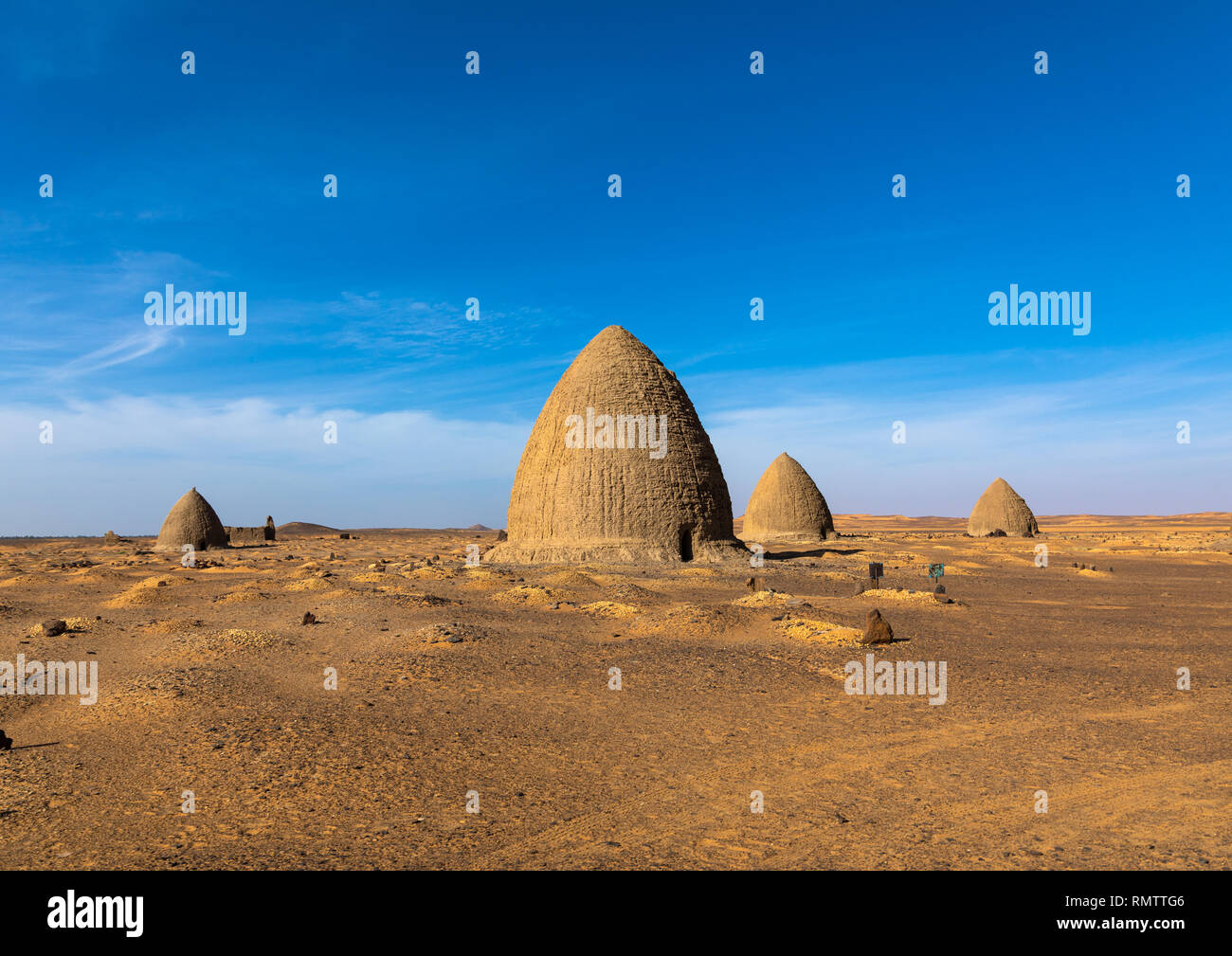 Beehive tombe, la Nubia, Old Dongola, Sudan Foto Stock
