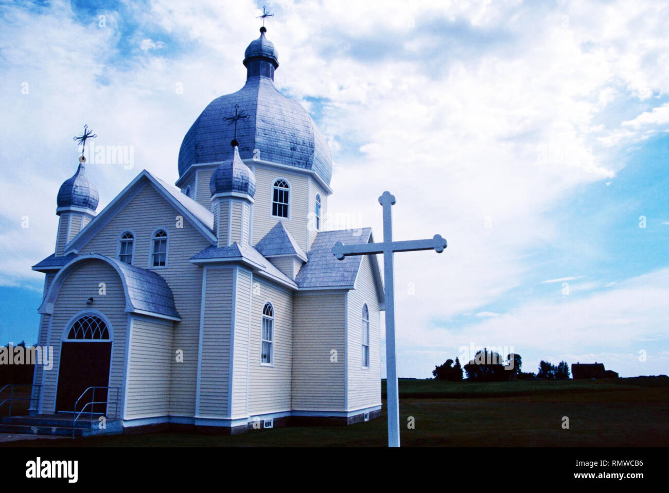 Chiesa Ortodossa Ucraina a granello di fuliggine,Saskatchewan, Canada Foto Stock