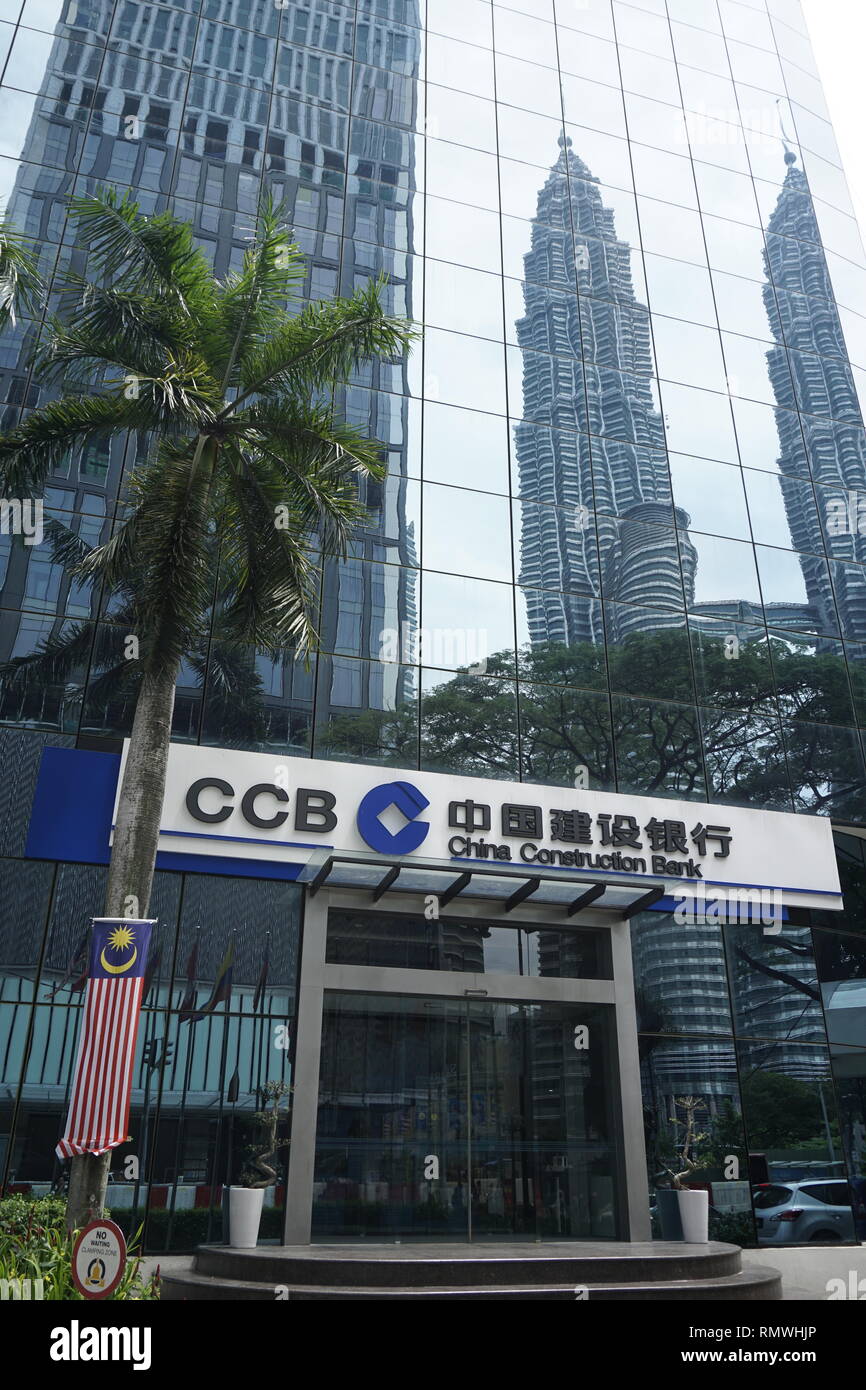China Construction Bank di Kuala Lumpur in Malesia Foto Stock