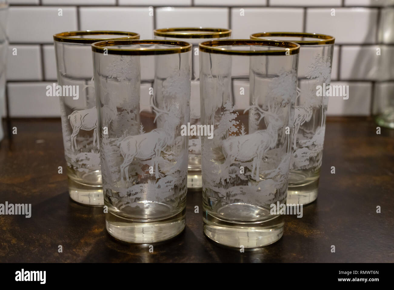 Tumbler bicchieri Foto Stock
