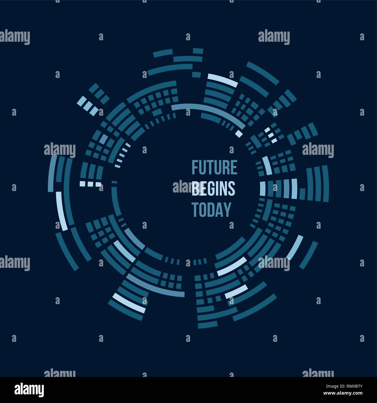 Tecnologia astratta sfondo con vari elementi di tecnologia hi-tech concetto di comunicazione sullo sfondo Illustrazione Vettoriale