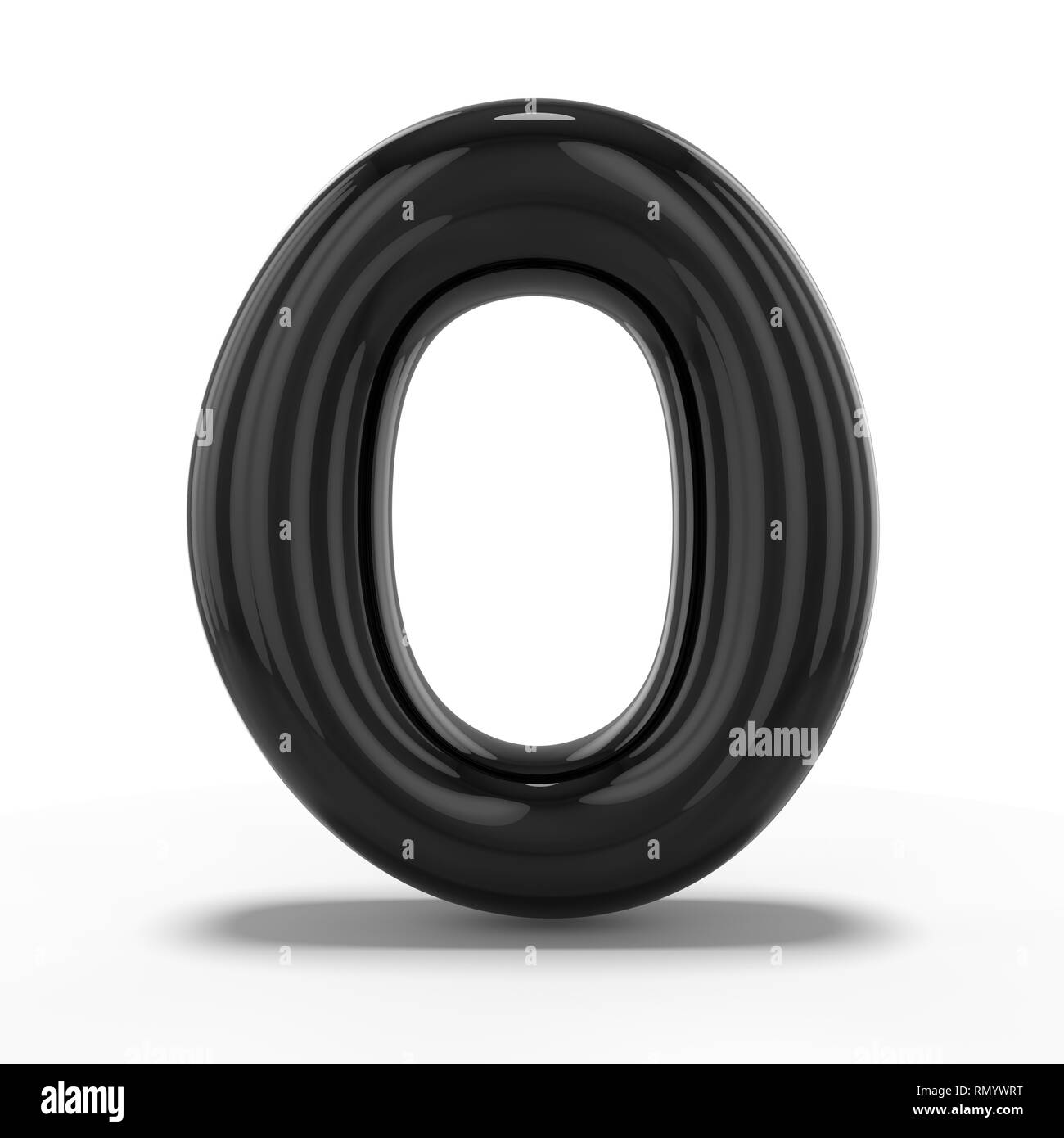 Fatta di palloncino gonfiabile isolati su sfondo bianco. Il rendering 3D Foto Stock