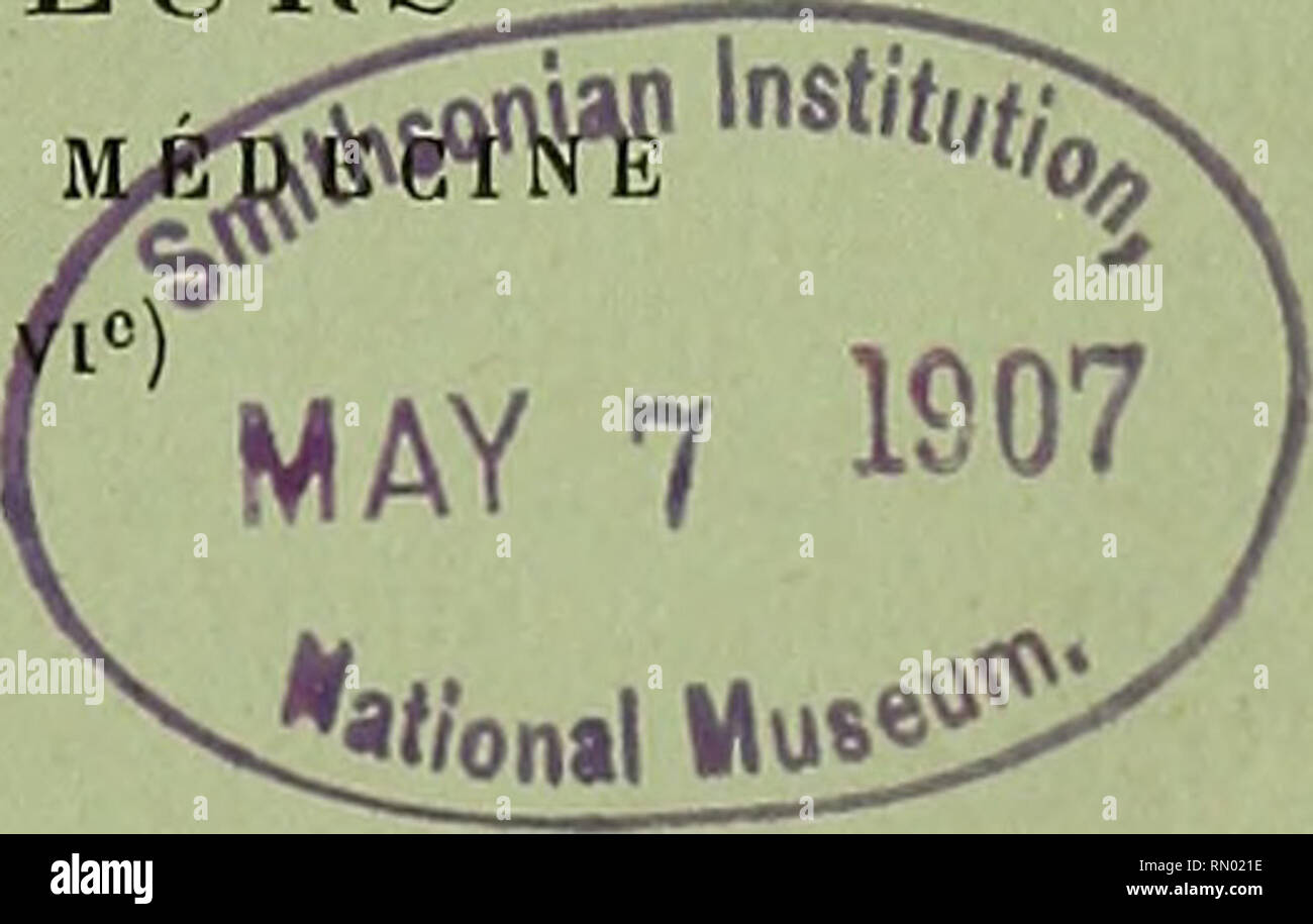 . Annales des Sciences Naturelles. Zoologia; biologia. 83" ANNÉE. - IX" SÉRIE T. V. N° 1. ANNALES SCIENCES NATURELLES ZOOLOGIE COMPK ENANT L'anatomie, LA PHYSIOLOGIE, LA CLASSIFICAZIONE ET L'Histoire Naturelle des animaux PUBLIEES SOUS I.A DIRRCTION EGLI EDMOND PERRIER TOME V. - N" 1 [Ce Cahier iniziare l'abonnement aux tomi V et VI) PARIS xMASSON ET C^ LIBHAIRES éditeurs de l'aCADÉMIE DE 120, BOULEVABI) SAINT-GERMAIN (^ 1907. Parigi, 30 fr. - Départements et étranger, 32 fr. Ce cahier a été publié en mars 1907. Les un7iales des Sciences naturelles par paraissent cahiers mensuels,. Si prega di notare Foto Stock