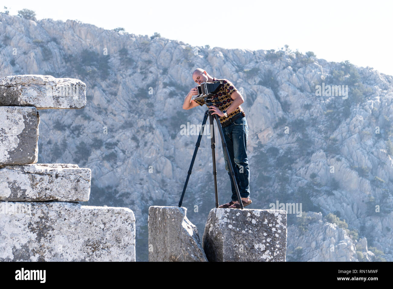 Fotografo tradizionale Foto Stock