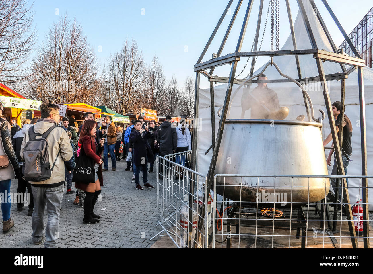 7. Sagra del pesce a Budapest, Food & Drink - Ungheria Febbraio 16, 2019 Foto Stock