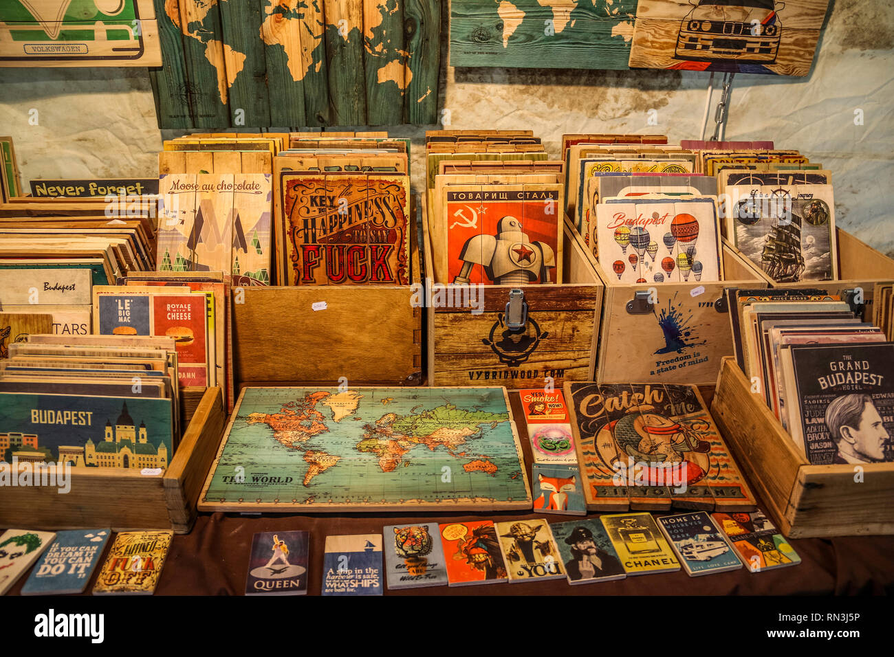 7. Sagra del pesce a Budapest, Food & Drink - Ungheria Febbraio 16, 2019 Foto Stock