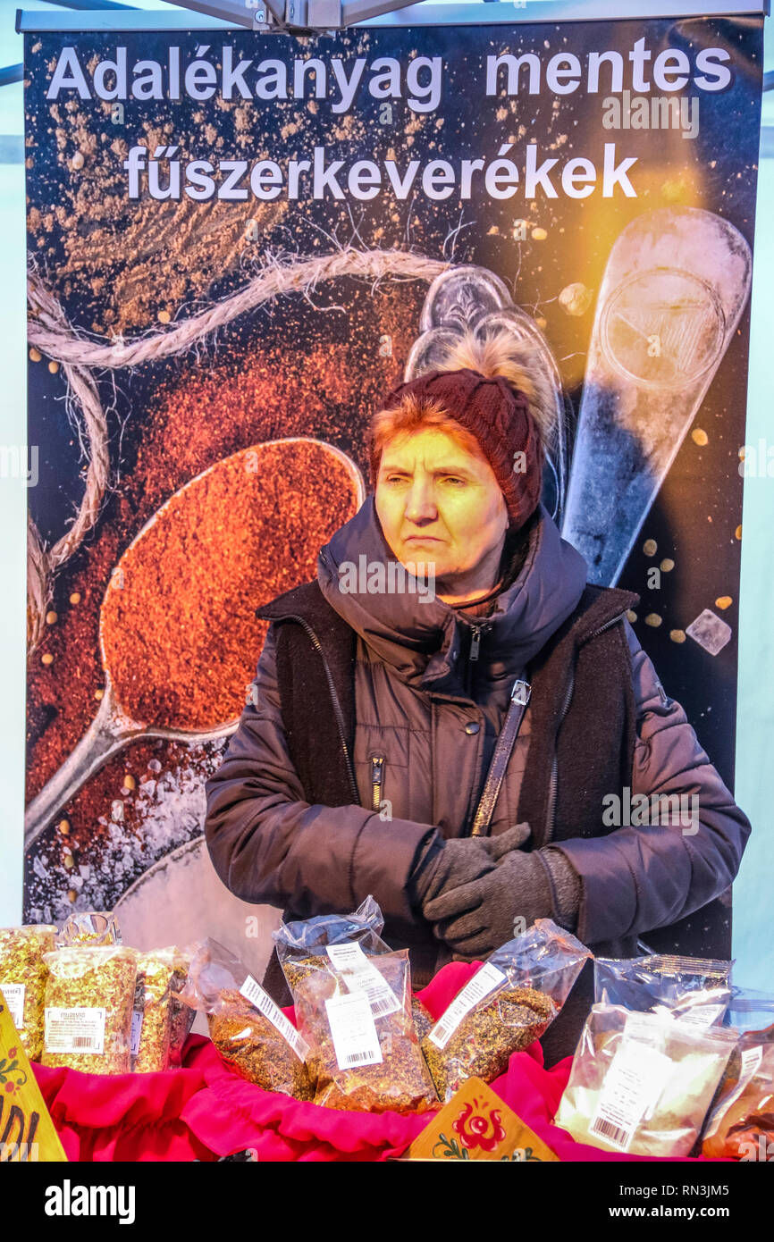 7. Sagra del pesce a Budapest, Food & Drink - Ungheria Febbraio 16, 2019 Foto Stock