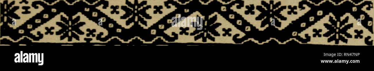 . Le antiche civiltà del Messico e America centrale. Gli indiani del Messico; Indiani dell America Centrale. Introduzione 37 senza modifiche da influenze spagnole. Basketry, tex- piastrelle e ceramiche sono state mantenute dalla loro così come molte cerimonie religiose. Partner sud tra il Cora Huichol e ci sono anche surviv- ing arti. I tessuti di questi indiani sono 2"V?UY£/5A^V^<V?2V£/?A? * 3. 5V^/^VfUV£l5^^V^2A^5V£^ Fig. S. Design sul moderno nastro Huichol.. Si prega di notare che queste immagini vengono estratte dalla pagina sottoposta a scansione di immagini che possono essere state migliorate digitalmente per la leggibilità - la colorazione di un Foto Stock