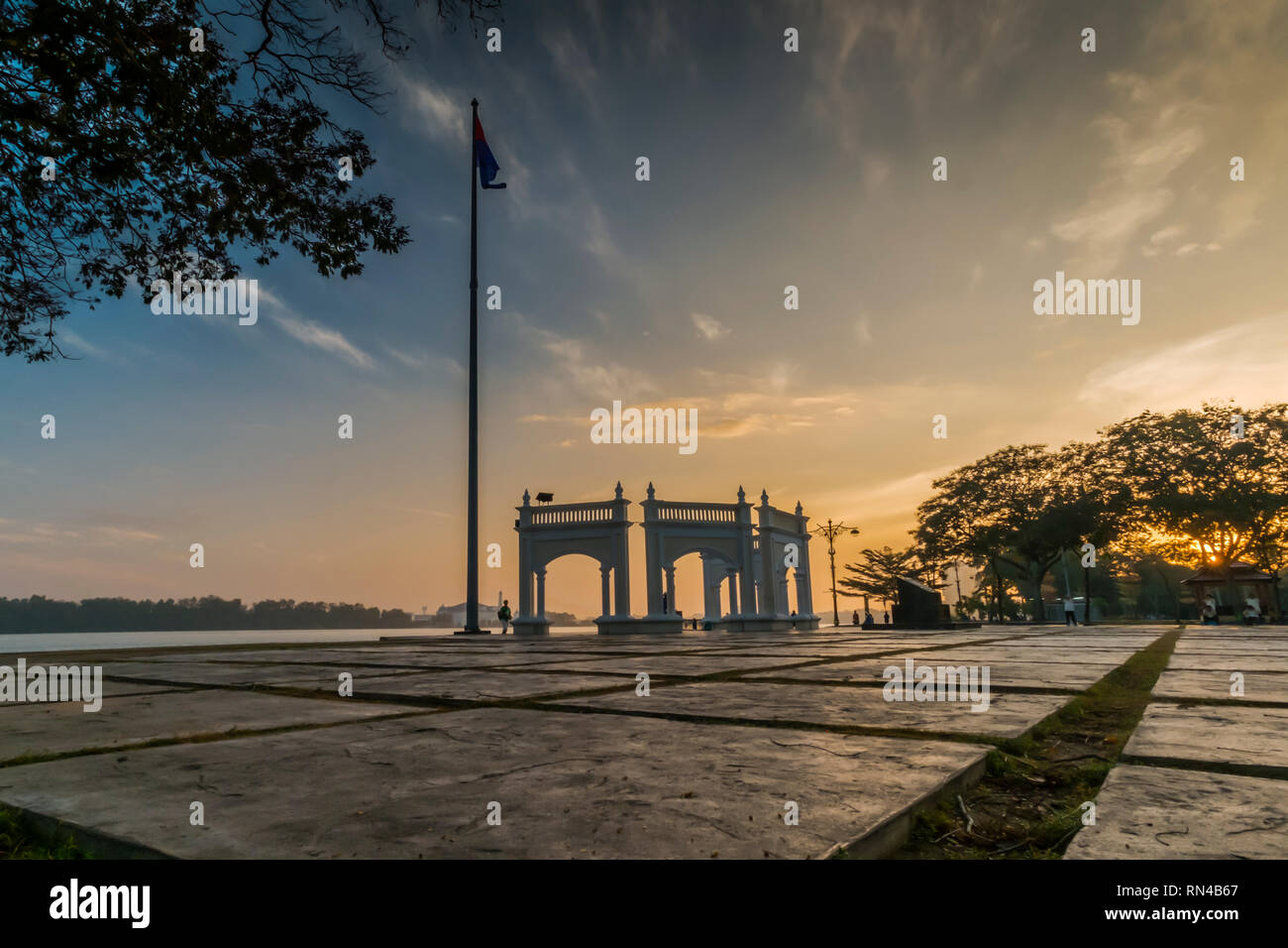 Muar o Bandar il Maharani è una città storica e la capitale del distretto di Muar, Johor, Malaysia. Foto Stock