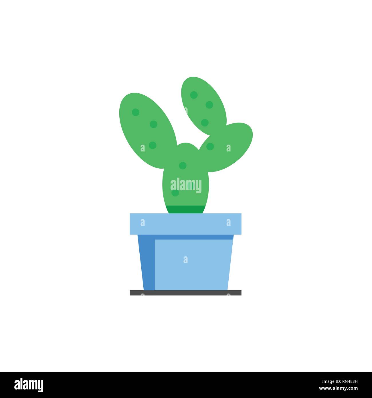 Impianto di cactus icon illustrazione su sfondo bianco. houseplants nel vaso di fiori logo modello pronto per l'uso. EPS vettoriali10 Illustrazione Vettoriale