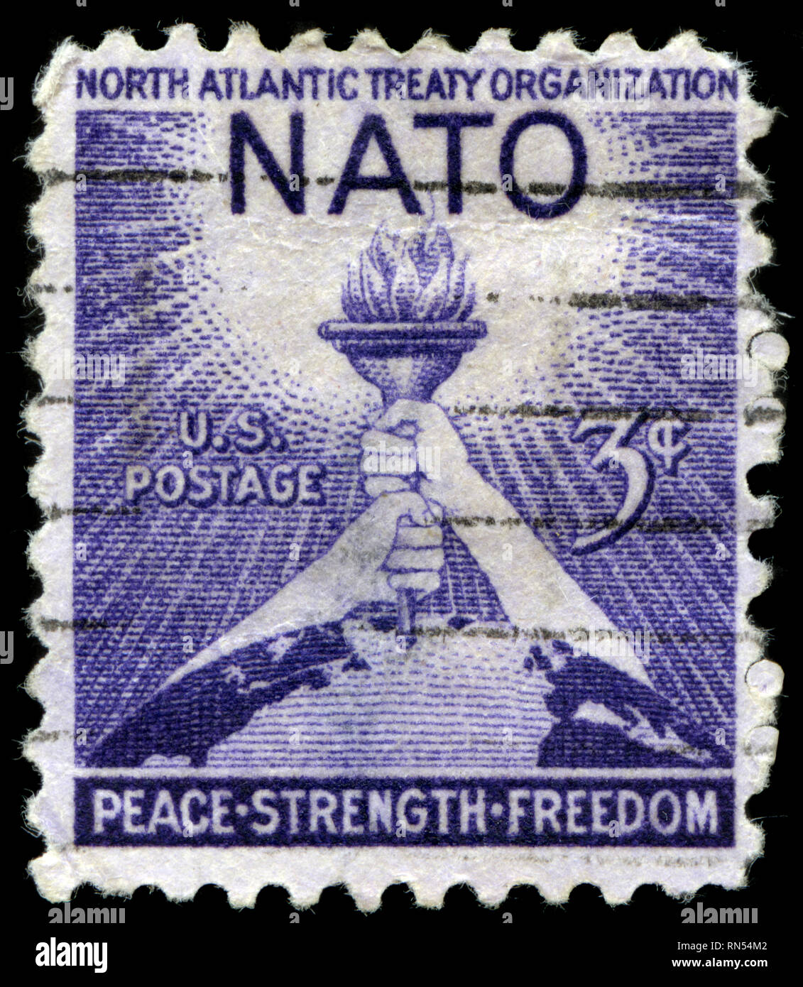 Francobollo da Stati Uniti d'America (USA) nel problema della NATO del 1952  Foto stock - Alamy