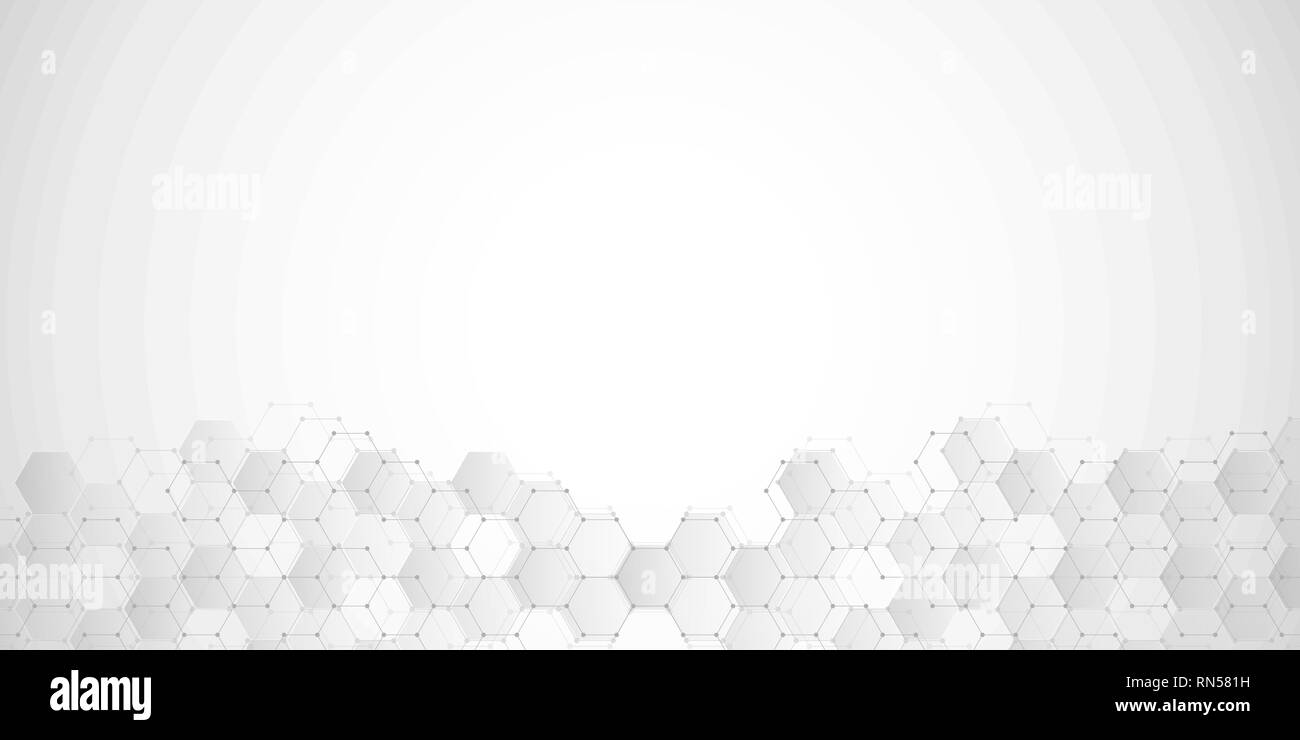 Astratta geometrica sfondo con esagoni elementi. Medical texture di sfondo per il design moderno. Illustrazione Vettoriale di strutture molecolari e Illustrazione Vettoriale