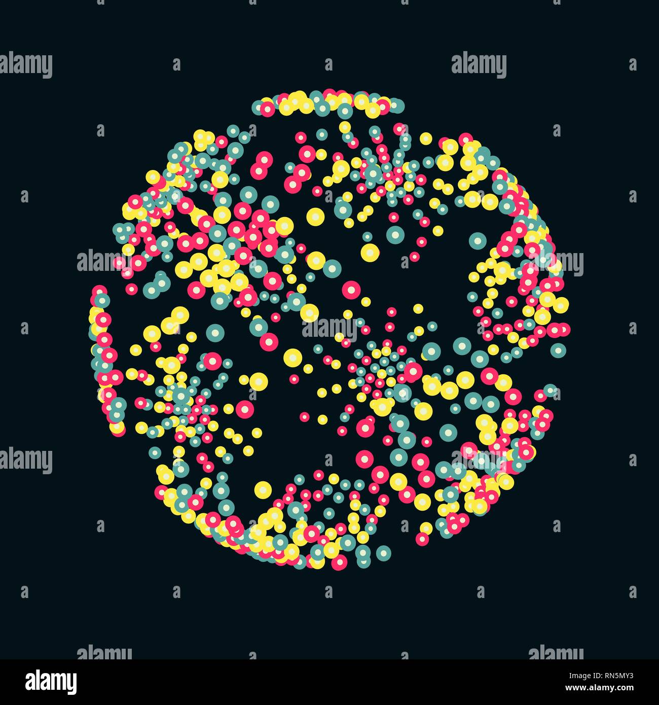 Struttura di collegamento. Globo astratta griglia. Sfera illustrazione. Concetto tecnologico. Illustrazione Vettoriale. Illustrazione Vettoriale