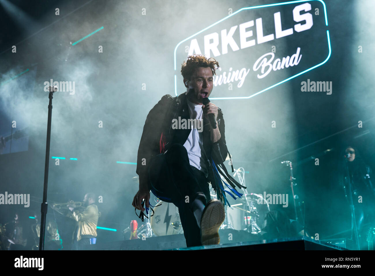 Toronto, Canada. 16 feb 2019. Eseguire Arkells a Scotiabank Arena, Toronto Credito: topconcertphoto/Alamy Live News Foto Stock