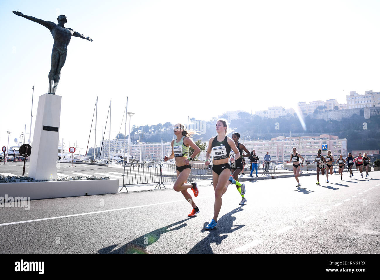 Il Principato di Monaco. Xvii Feb, 2019. Leader di gruppo a Monaco eseguire 5km Herculis. GES/sport/Generale Laureus World Sports Awards 2019, 17.02.2019 Sport: Laureus World Sports Awards 2019, febbraio 17, 2019 | Utilizzo di credito in tutto il mondo: dpa/Alamy Live News Foto Stock