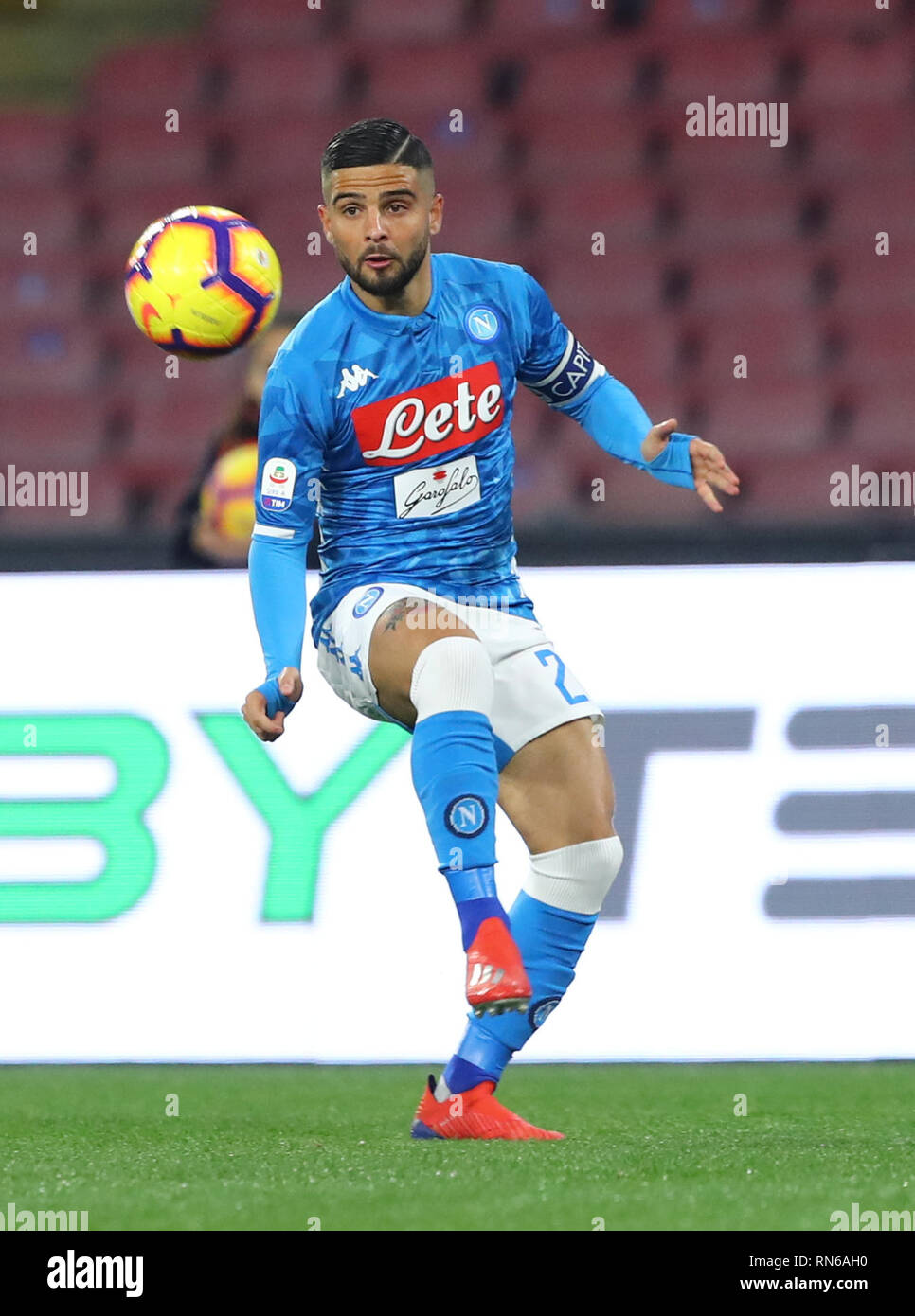 Stadio San Paolo a Napoli, Italia. Xvii Feb, 2019. Serie A Calcio, Napoli rispetto a Torino; Lorenzo insigne di Napoli Credito: Azione Sport Plus/Alamy Live News Foto Stock