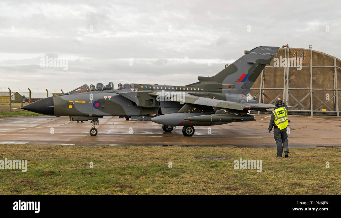 RAF Tornado GR4 a RAF Marham nella nuova livrea Camo schema Foto Stock