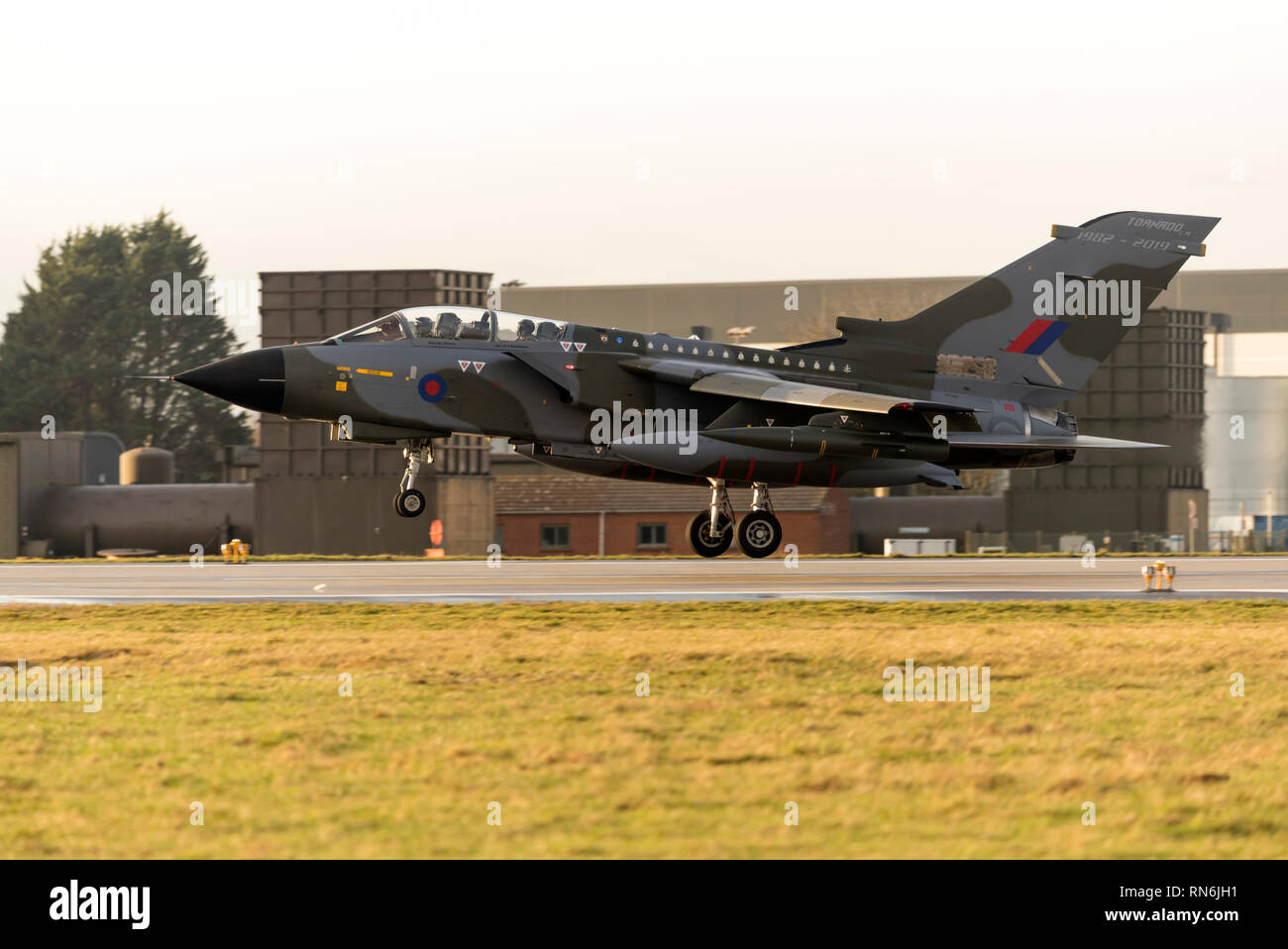 RAF Tornado GR4 a RAF Marham nella nuova livrea Camo schema Foto Stock