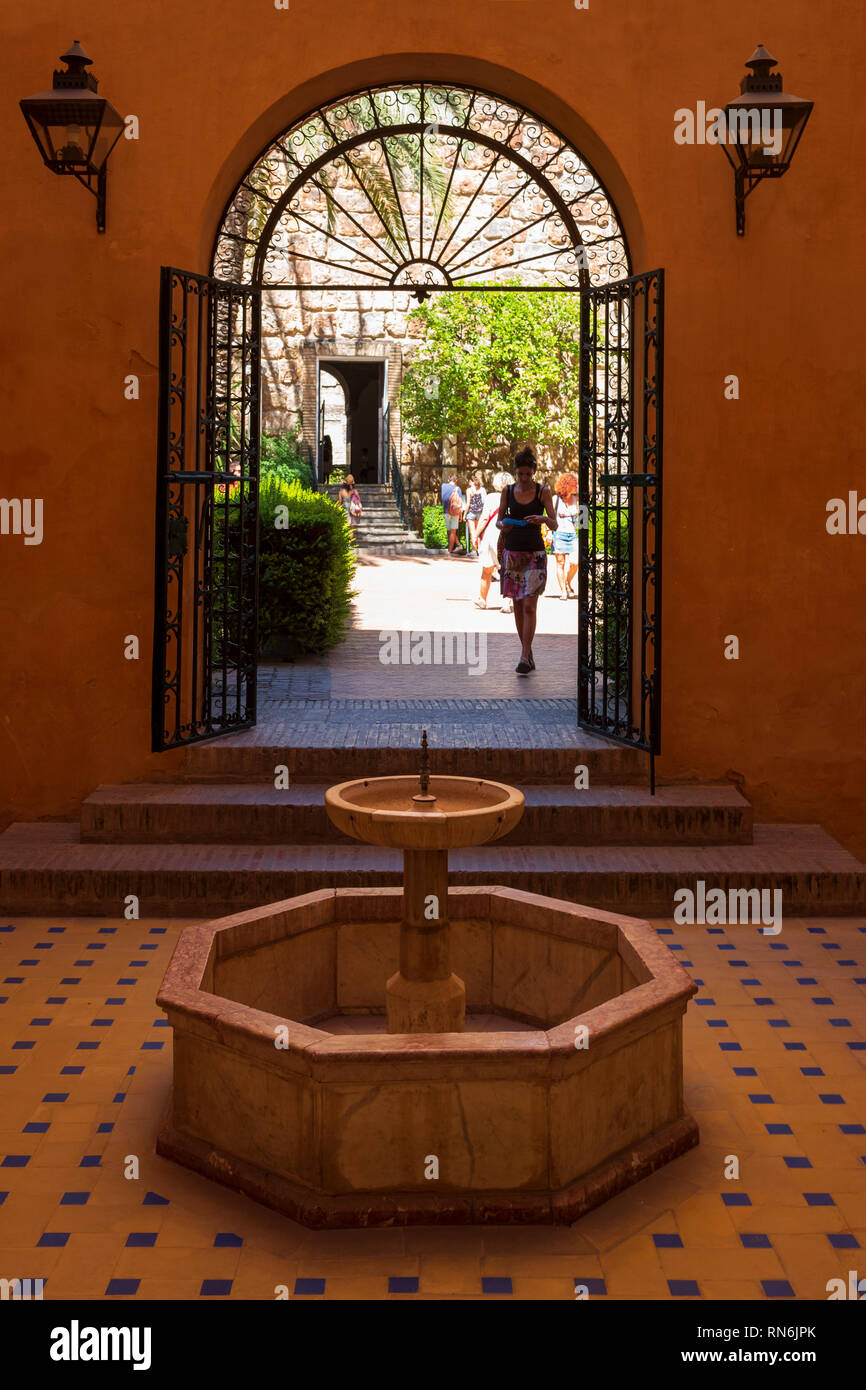 Alcázar di Siviglia, Spagna. Foto Stock