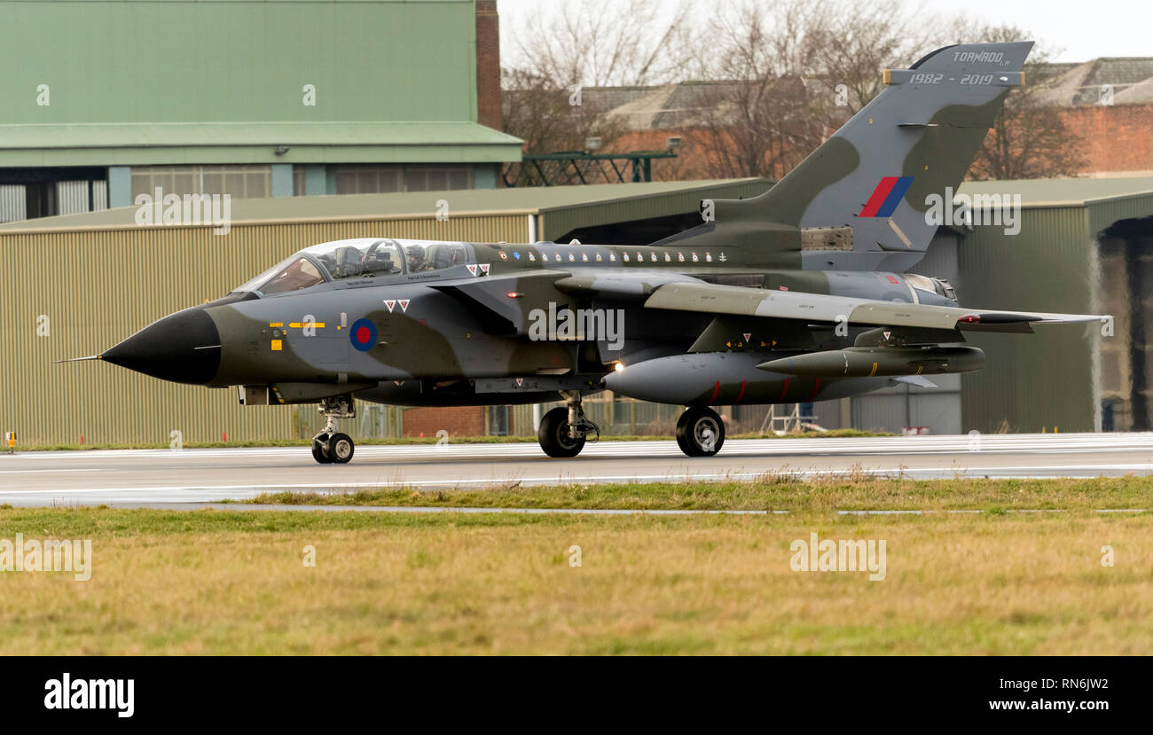 RAF Tornado GR4 a RAF Marham nella nuova livrea Camo schema Foto Stock