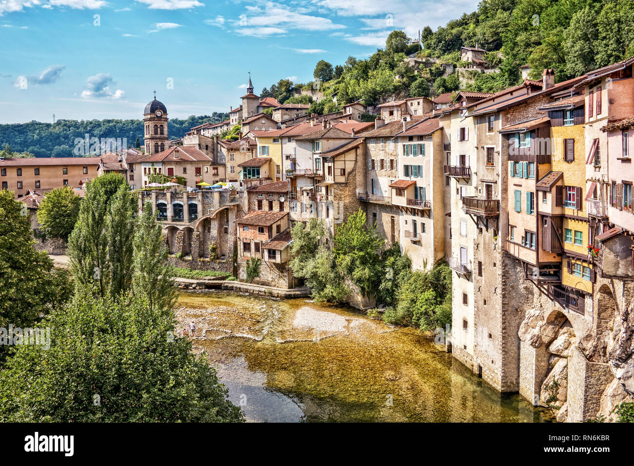 Villaggio di Pont-en-Royans, Isere, Francia Foto Stock