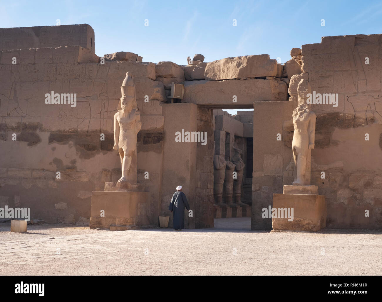 Febbraio 2019 - Tempio di Karnak, Egitto Foto Stock