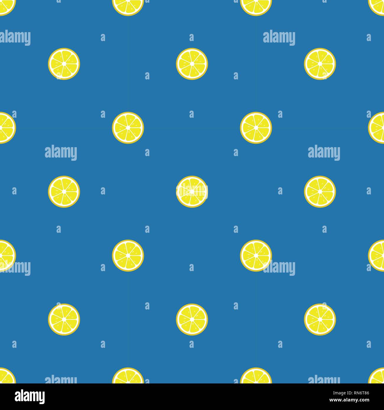 Fette di limone seamless pattern. Appartamento food texture Illustrazione Vettoriale