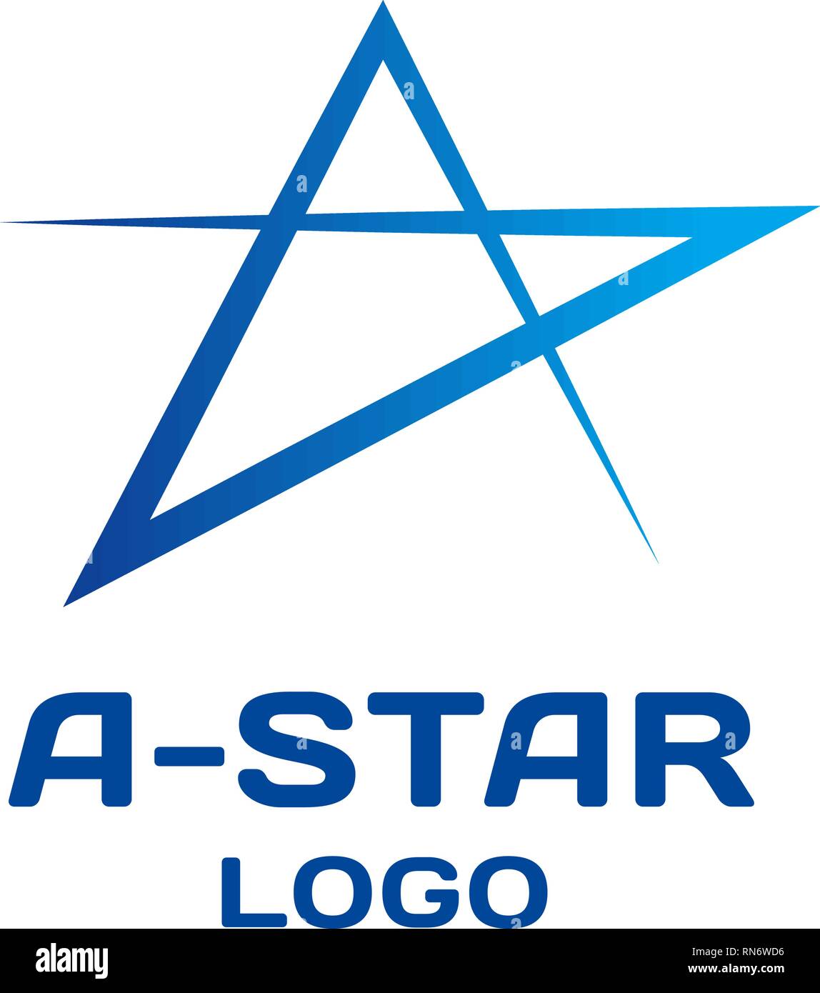 Abstract star logo vettoriale modello. Illustrazione Vettoriale