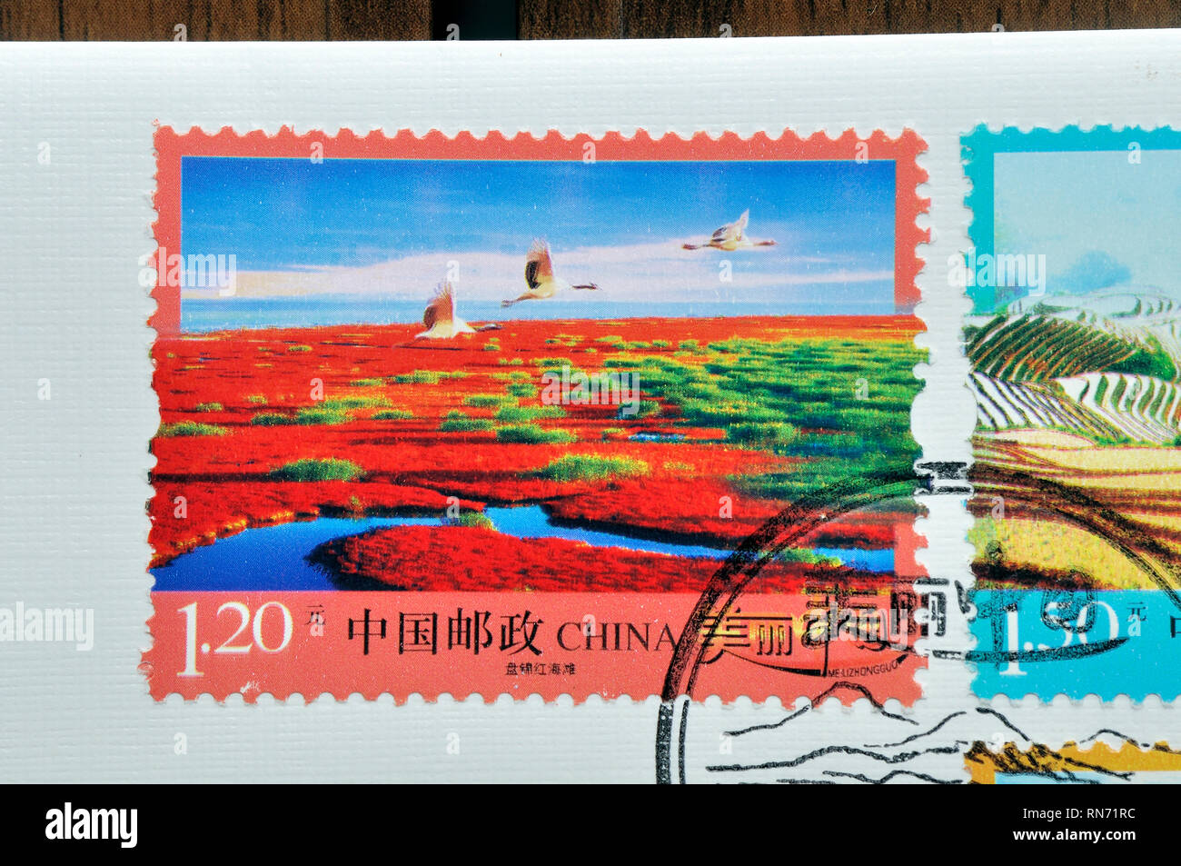 Cina - circa 1992: un timbro stampato in Cina mostra 1992- , circa 1992 Foto Stock