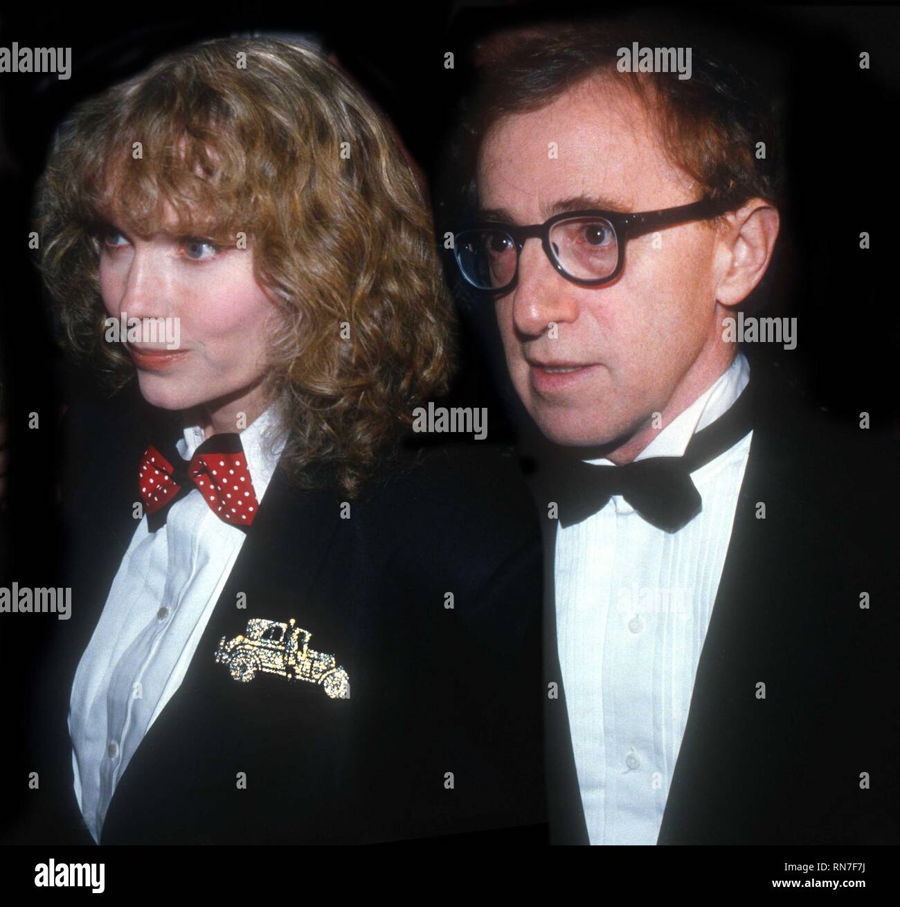 Woody Allen e Mia Farrow Foto non datata da John Barrett/il PHOTOlink Foto Stock