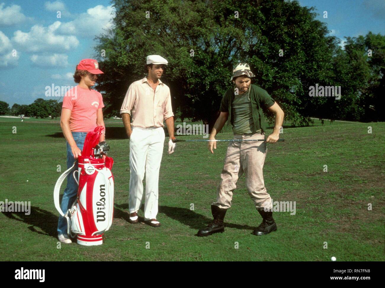 CADDYSHACK, MICHAEL O'Keefe, Chevy Chase , Bill Murray, 1980 Foto Stock