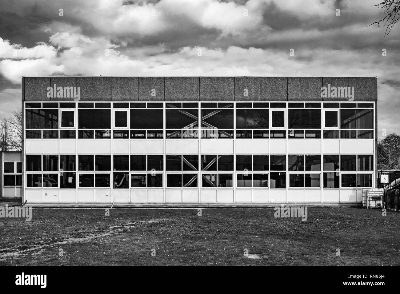 Anni Sessanta in calcestruzzo prefabbricato edificio a York University Foto Stock