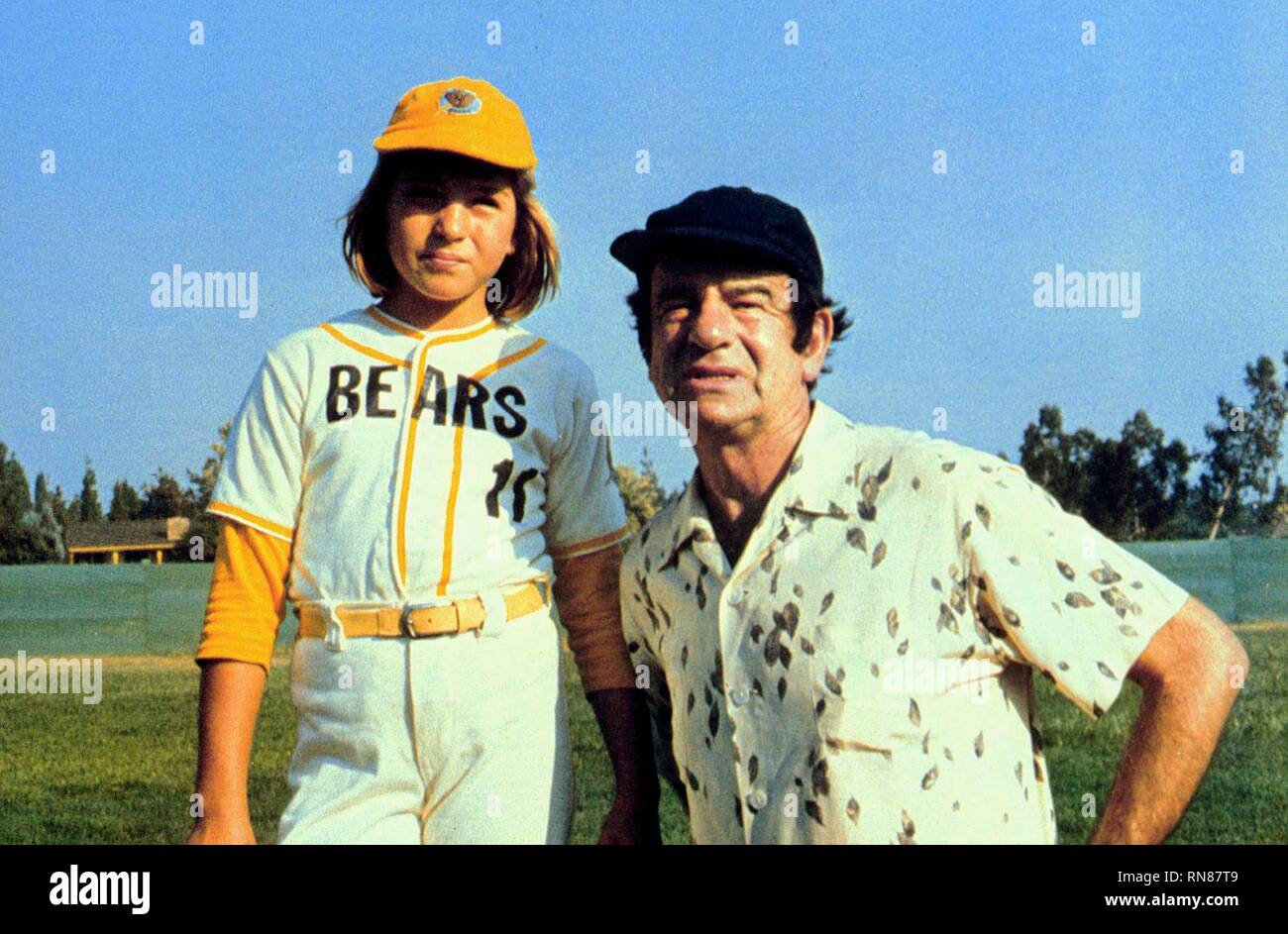 O'Neal,MATTHAU, la Bad News Bears, 1976 Foto Stock