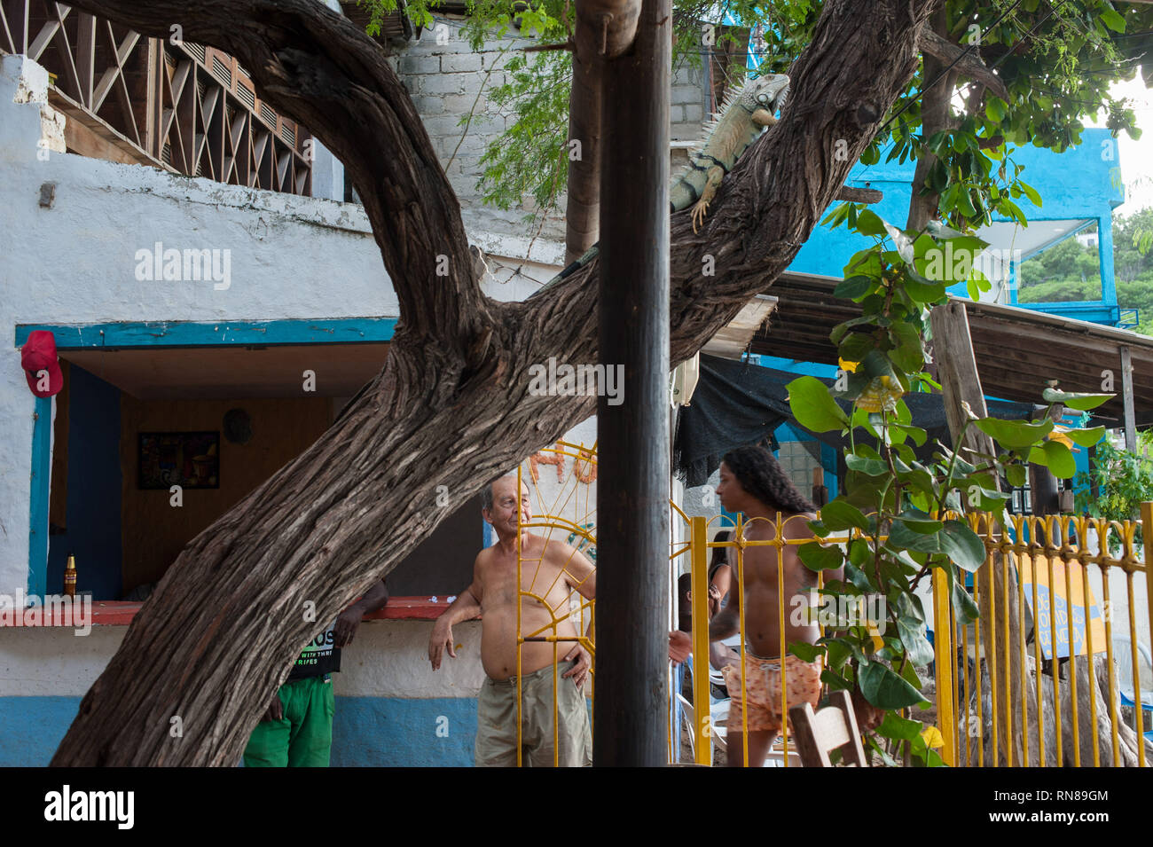 Taganga, Santa Marta, Colombia: ristorante. Foto Stock