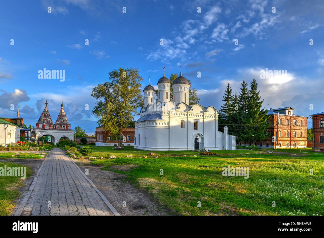 La Cattedrale della Deposizione della Veste (Rizopolozhenskiy Cattedrale) in Suzdal, Russia. Foto Stock