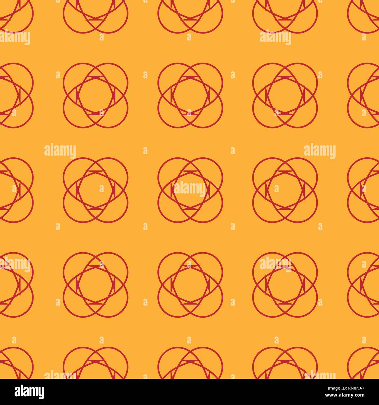 Abstract seamless pattern su sfondo giallo Illustrazione Vettoriale