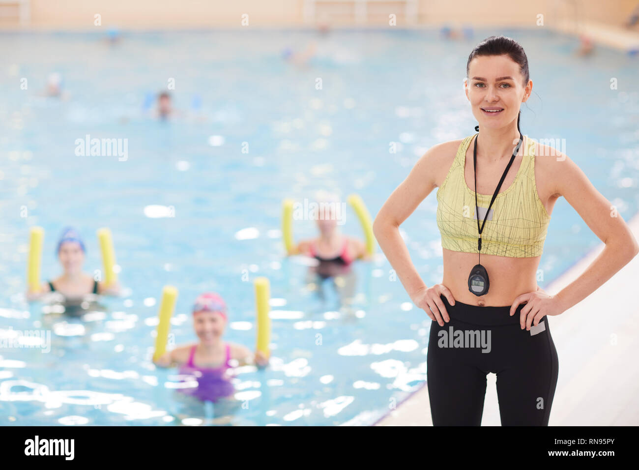 Aqua Fitness classe Foto Stock